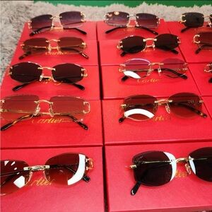 Cartier Gold Frames with Brown Lenses